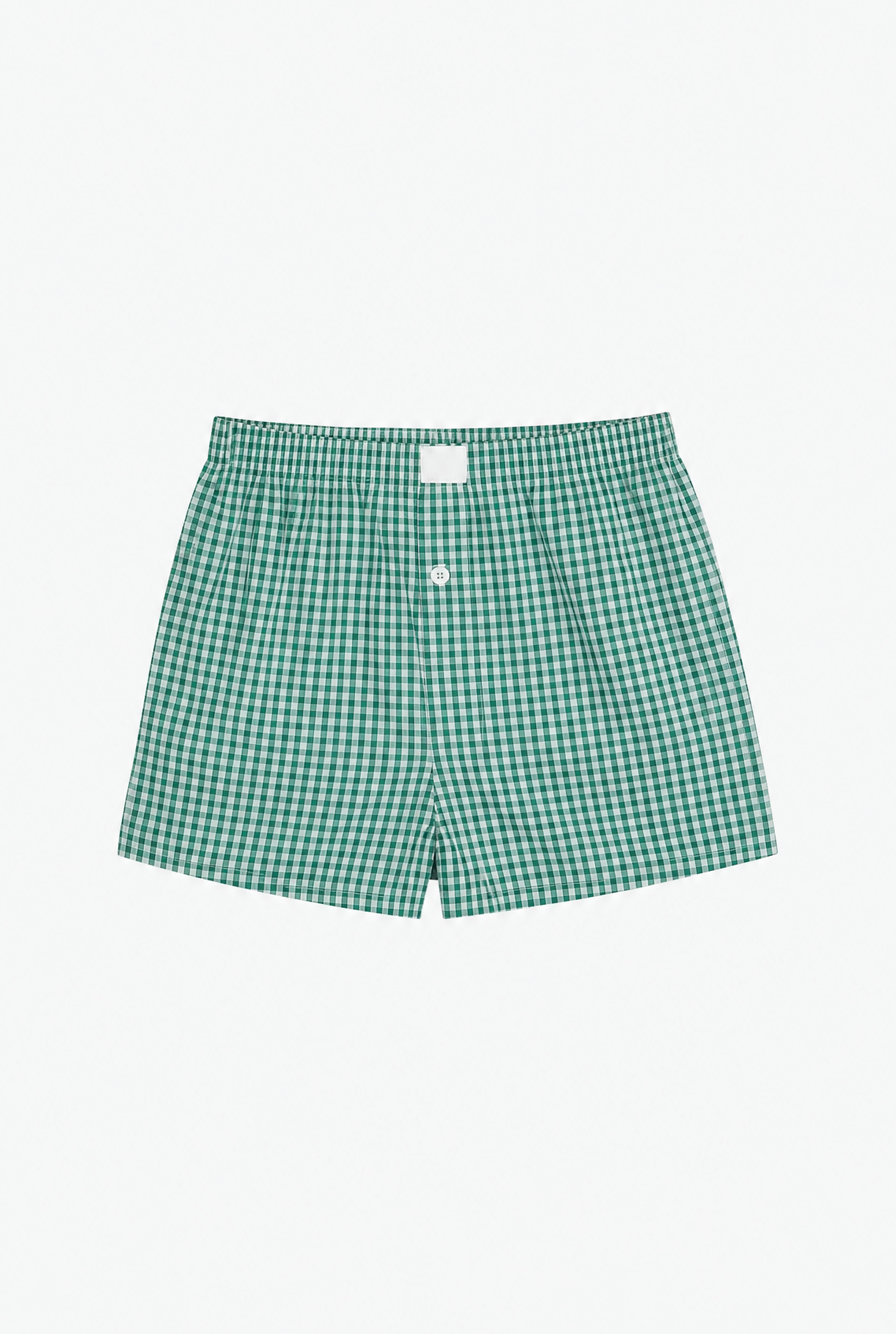 Green Plaid Boxers flat-lay