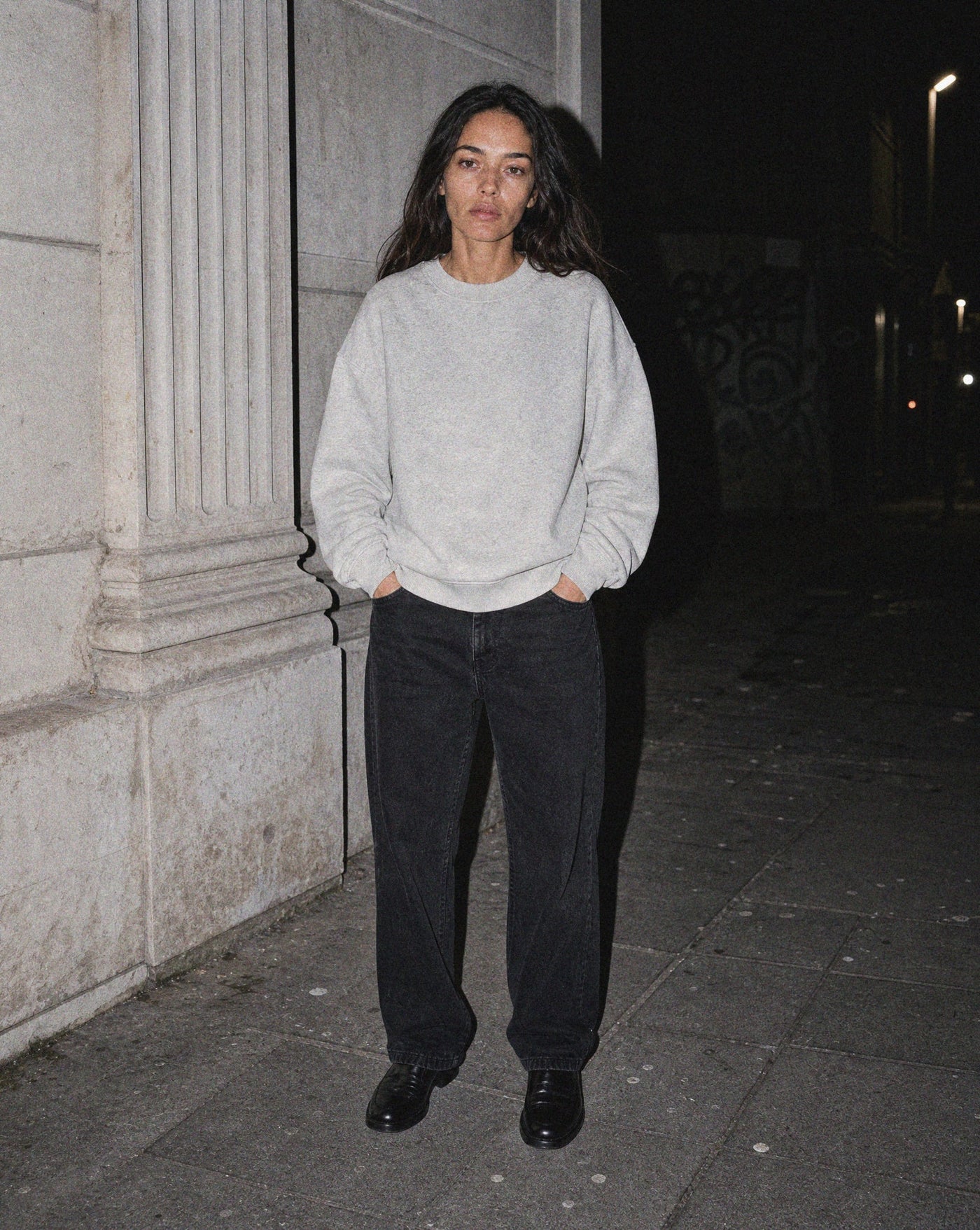 Grey Fleece Crew — Blnka Kollective