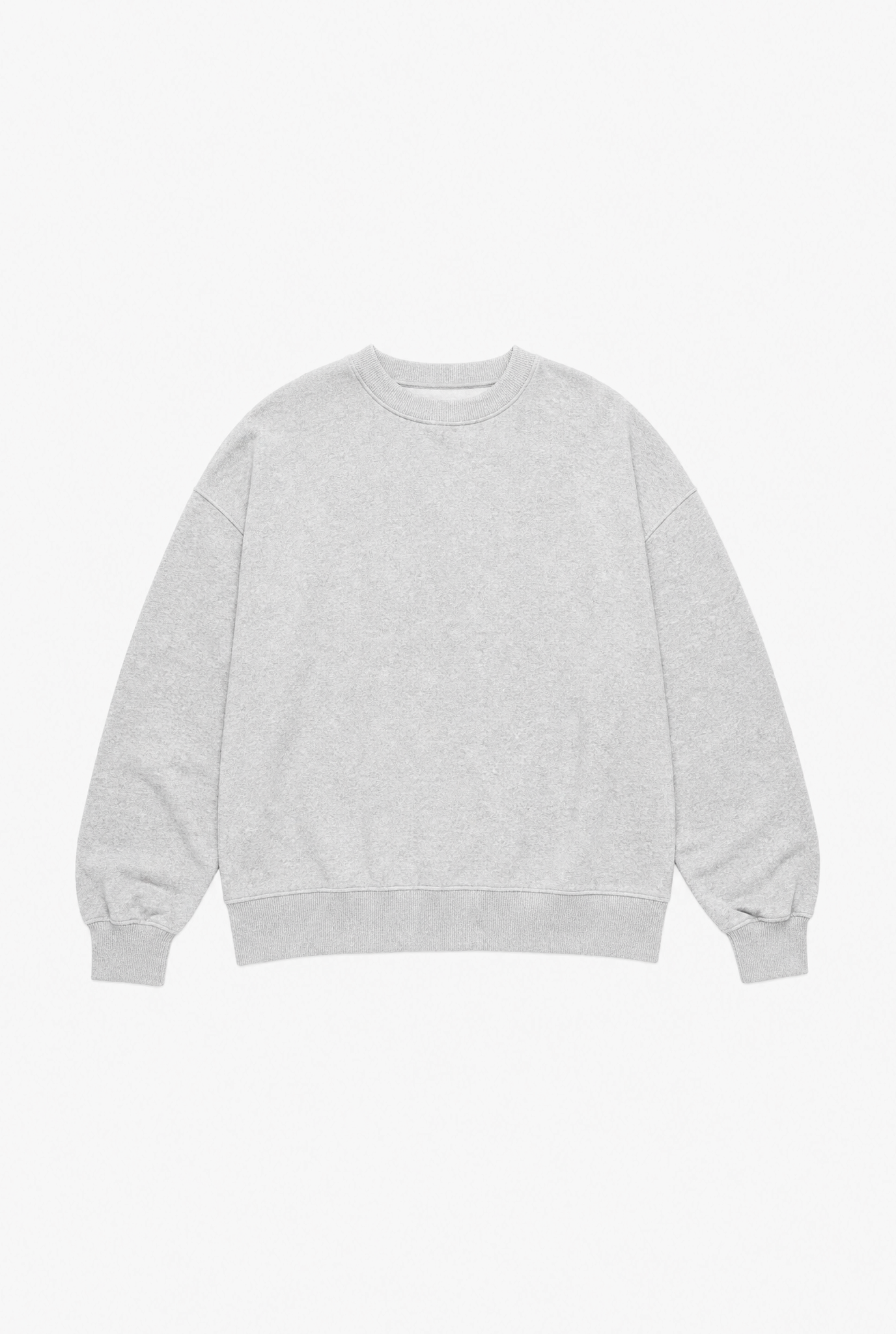Grey Split Crew flat-lay