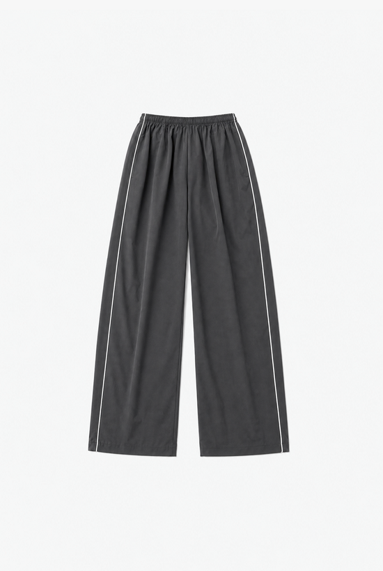 Greyline Cargo Pants — women's grey parachute cargo pants by Sulta Studios