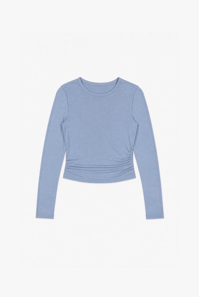 Haze Long Sleeve Crop Top flat-lay