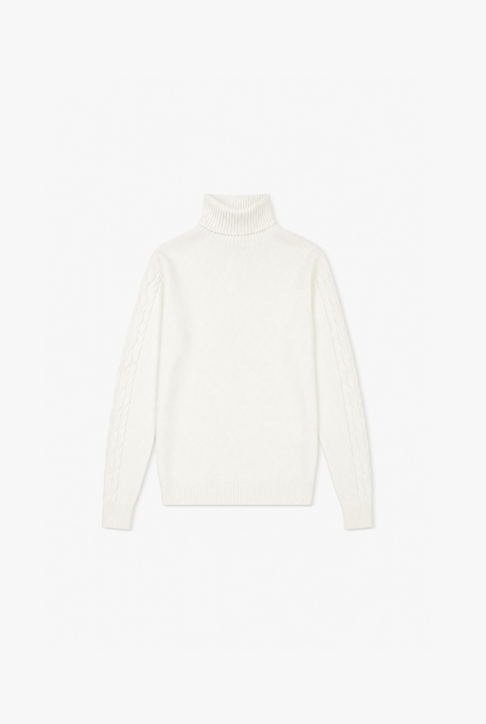 High Neck Wool Knit flat-lay