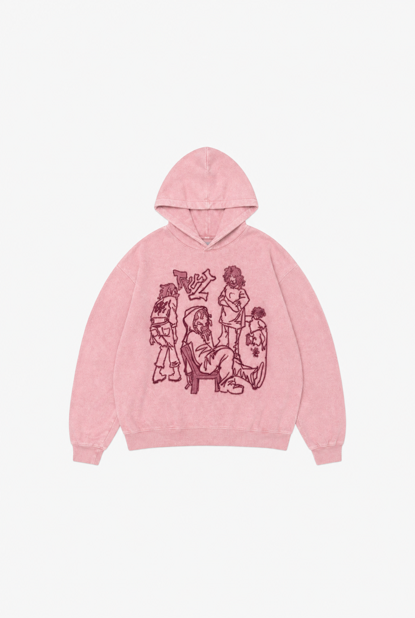 Pink Noise Hoodie flat-lay