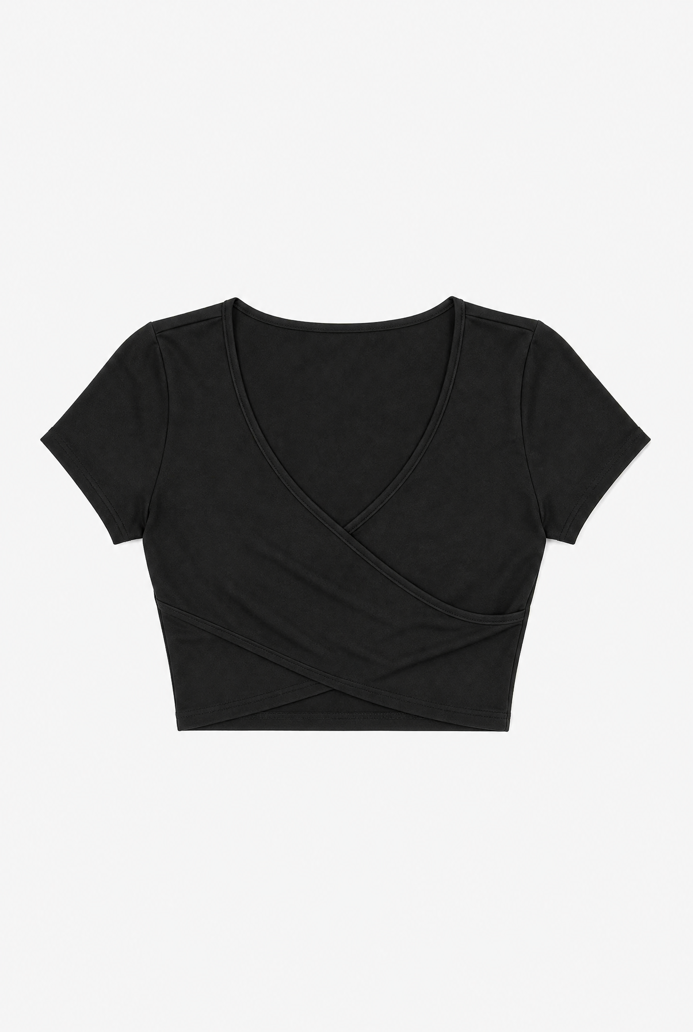 V Neck Micro Tee flat-lay