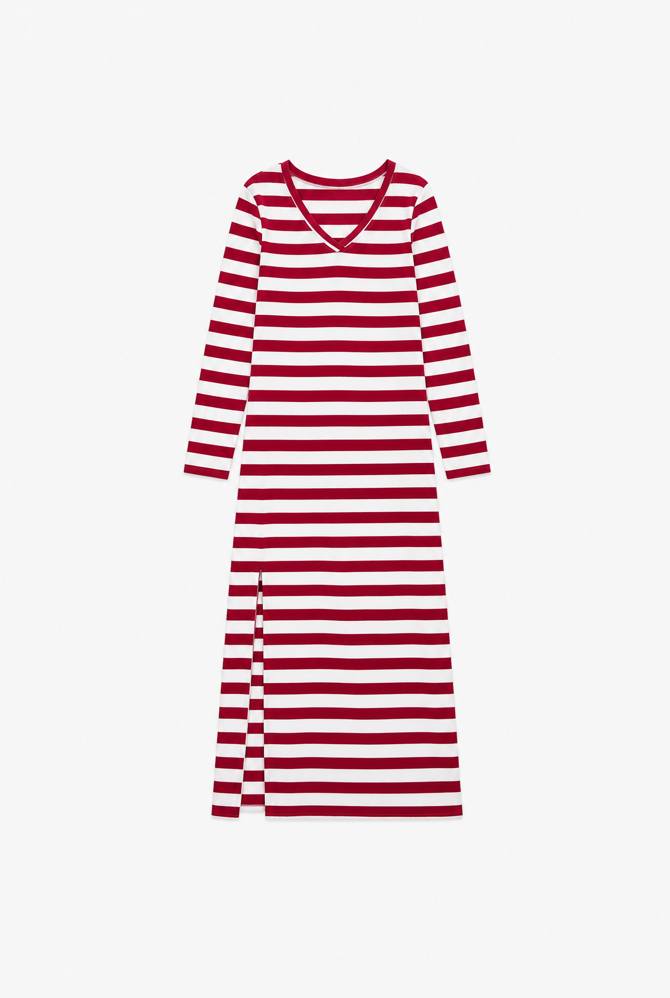 Slit Print Dress flat-lay