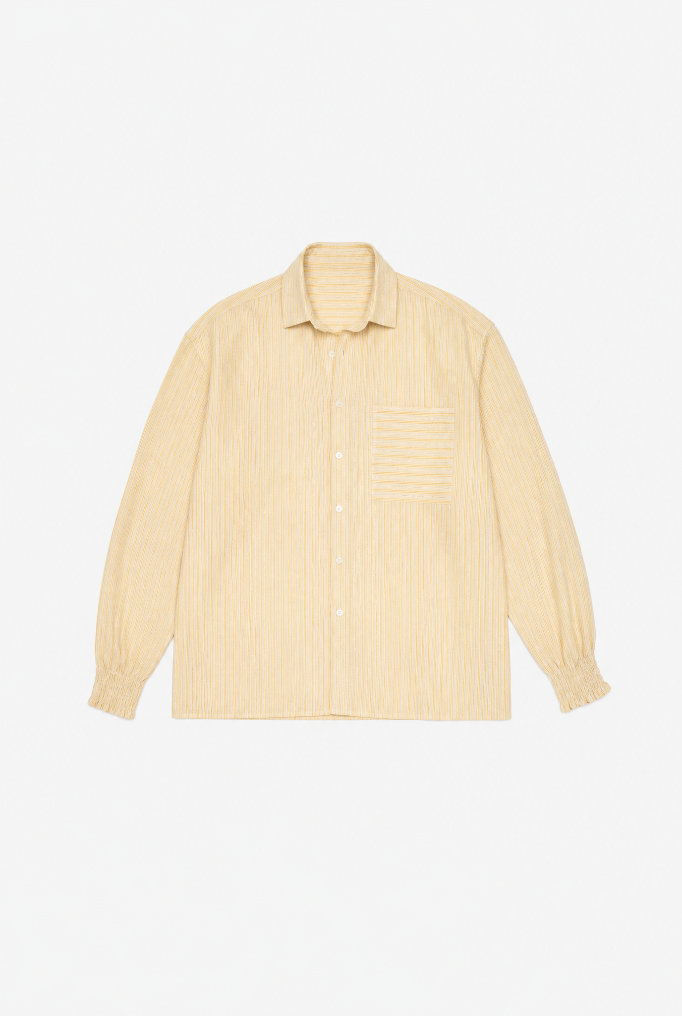 Yellow Stripe Shirt flat-lay