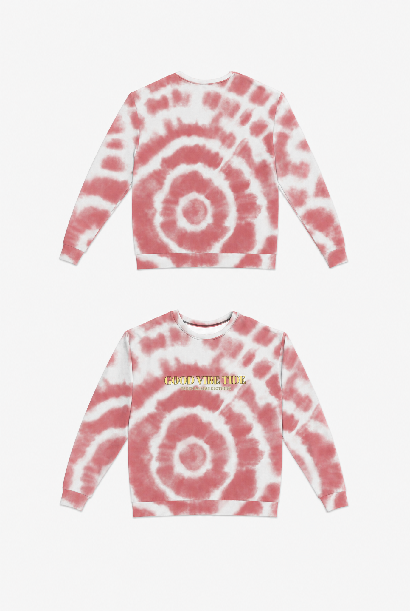 Red Tie-Dye Vibe flat-lay