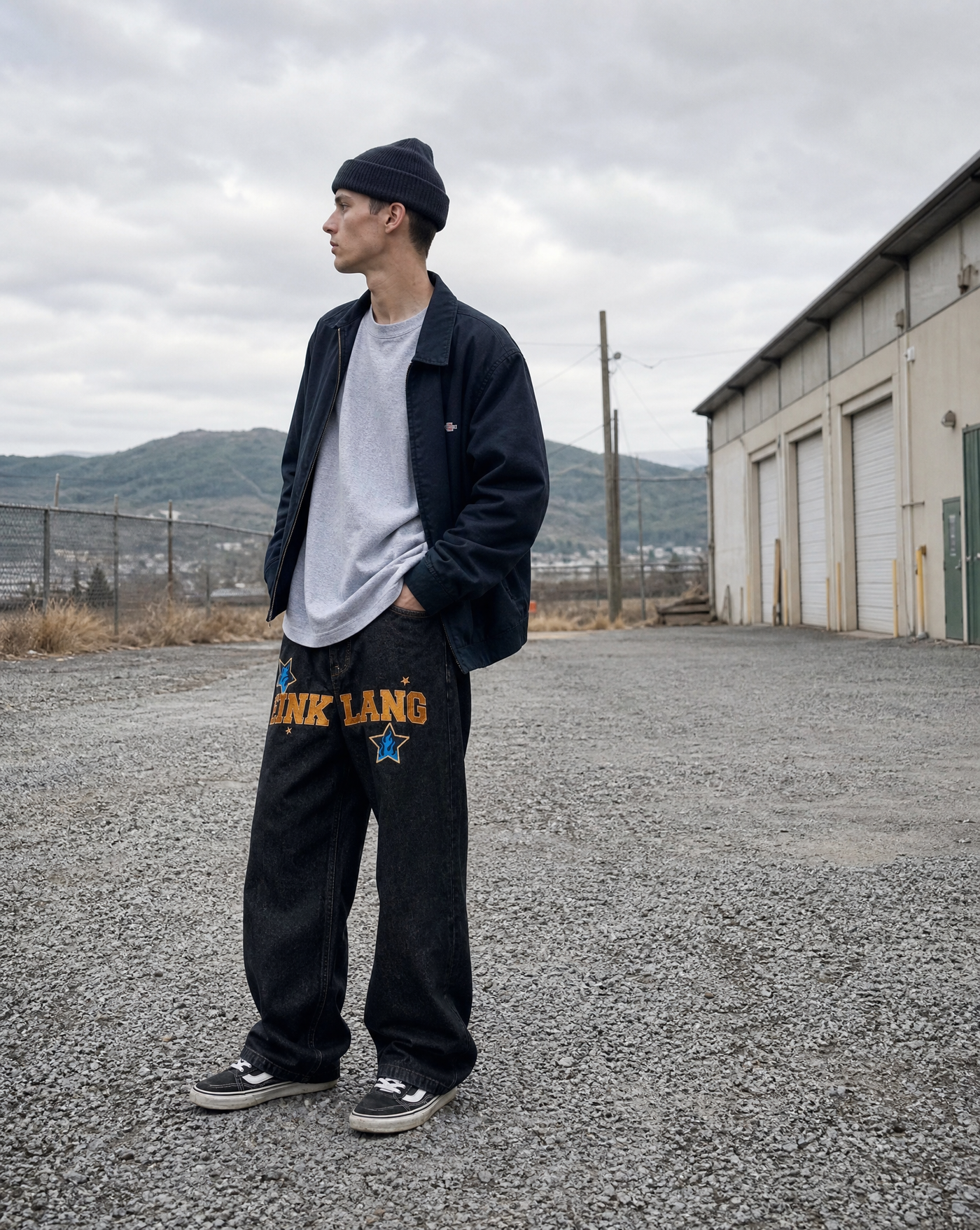Wide Leg Black Denim — men's jeans by Blnka Kollective