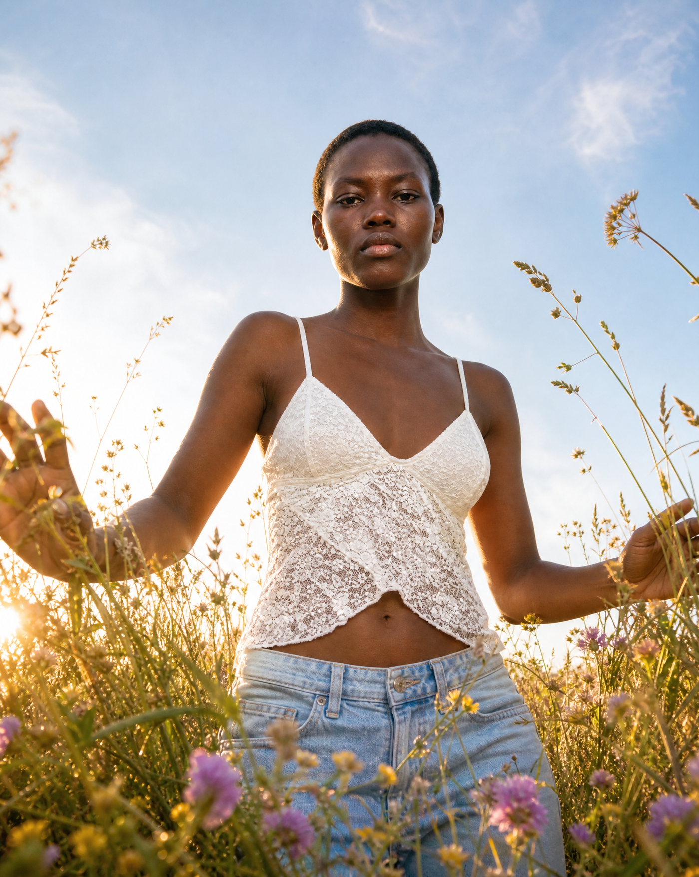 Lace Flower Top — women's sheer tops by Blnka Kollective