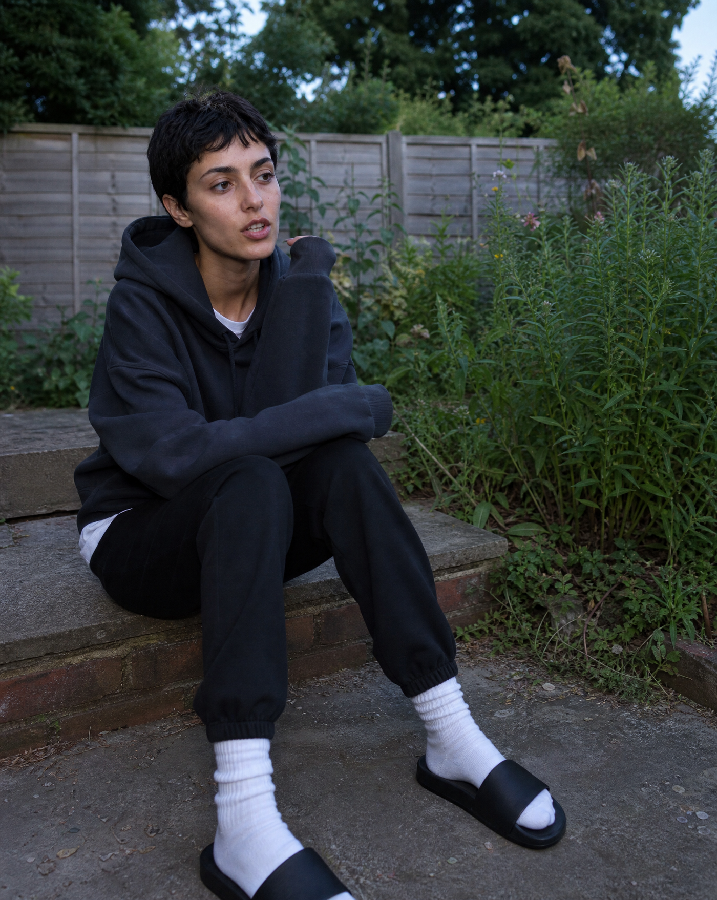 Space Sweatpants — women's black joggers bottoms by Blnka Kollective