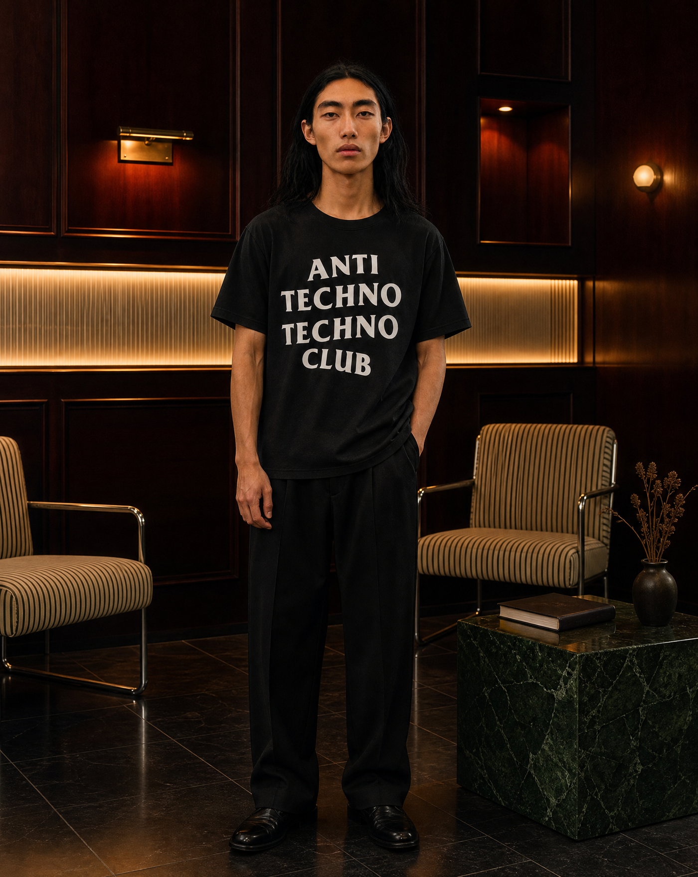 Anti Techno Tee — black graphic t-shirts by Blnka Kollective