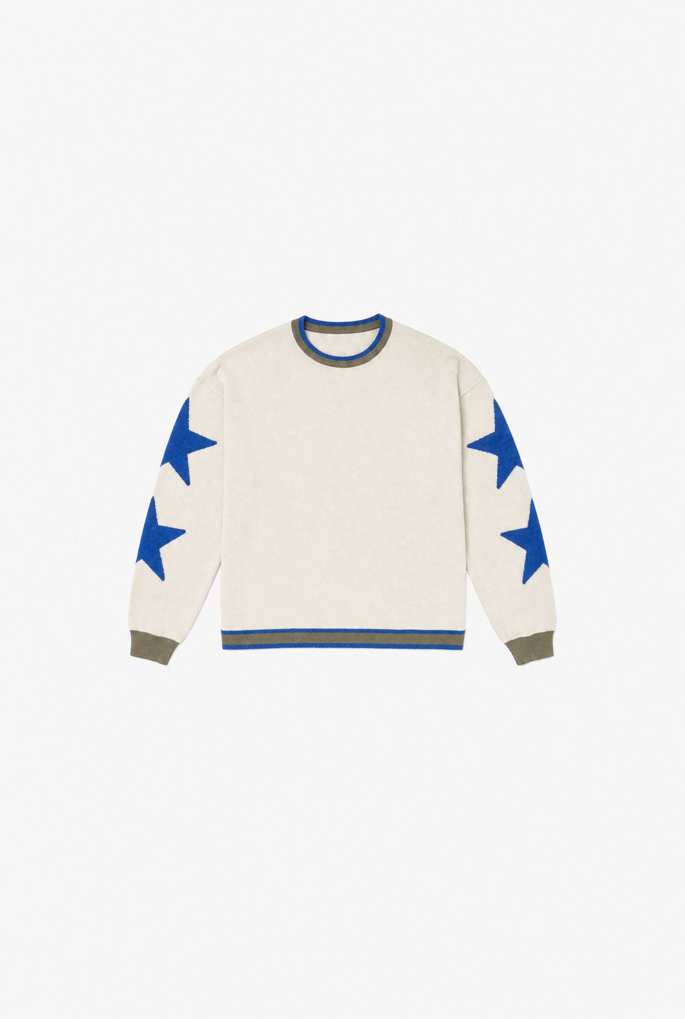 Star Blue Crew flat-lay