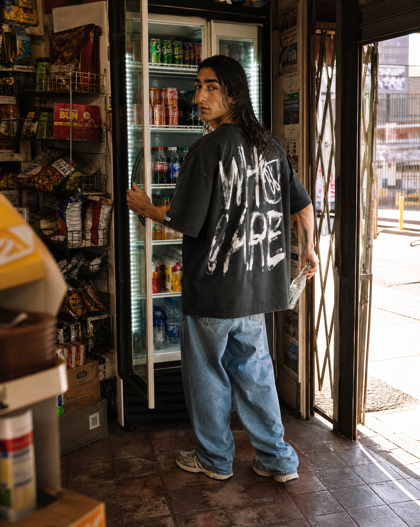 Punk Graphic Tee — men's black oversized t-shirts by Blnka Kollective