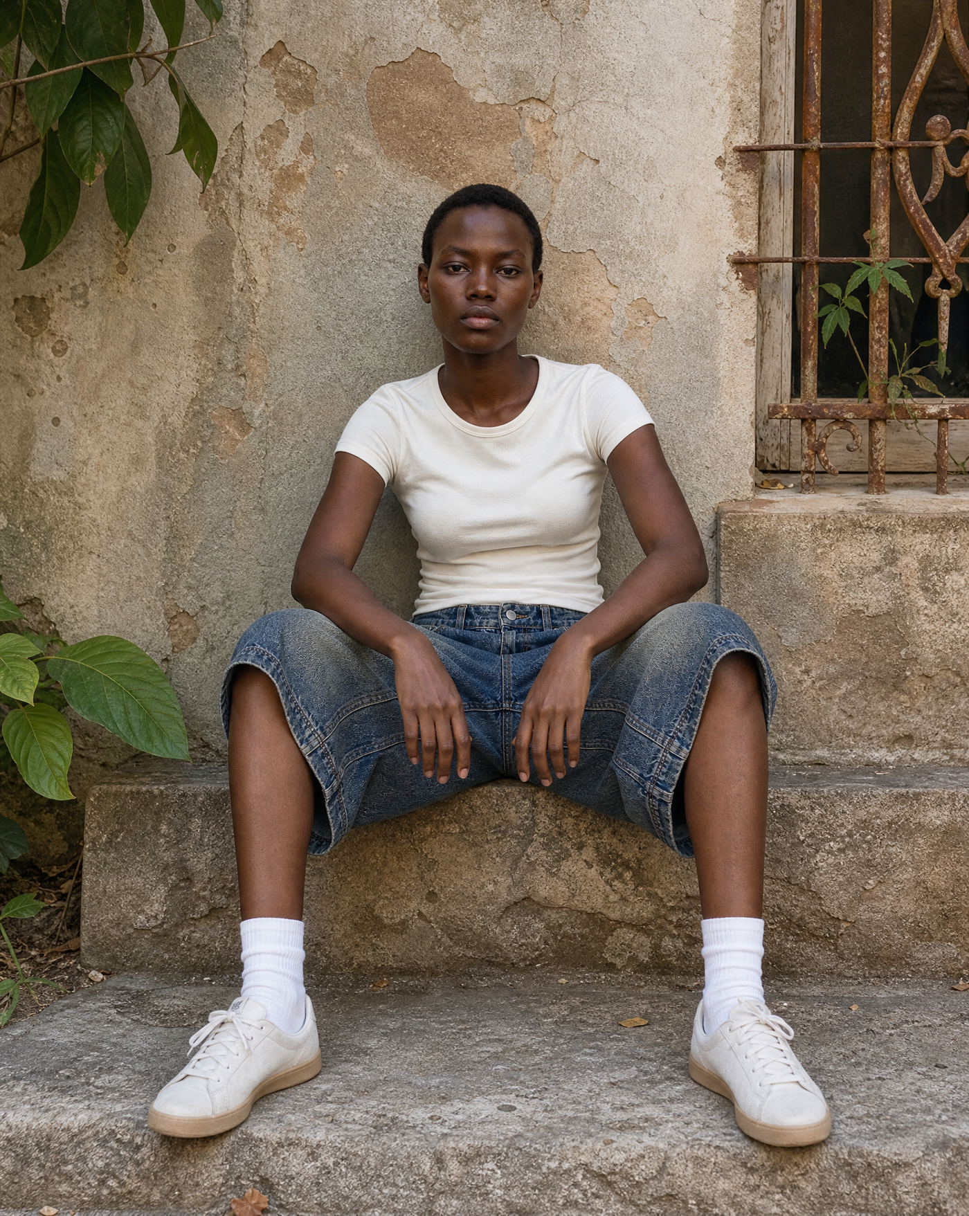 Blue Baggy Jorts — women's shorts by Blnka Kollective