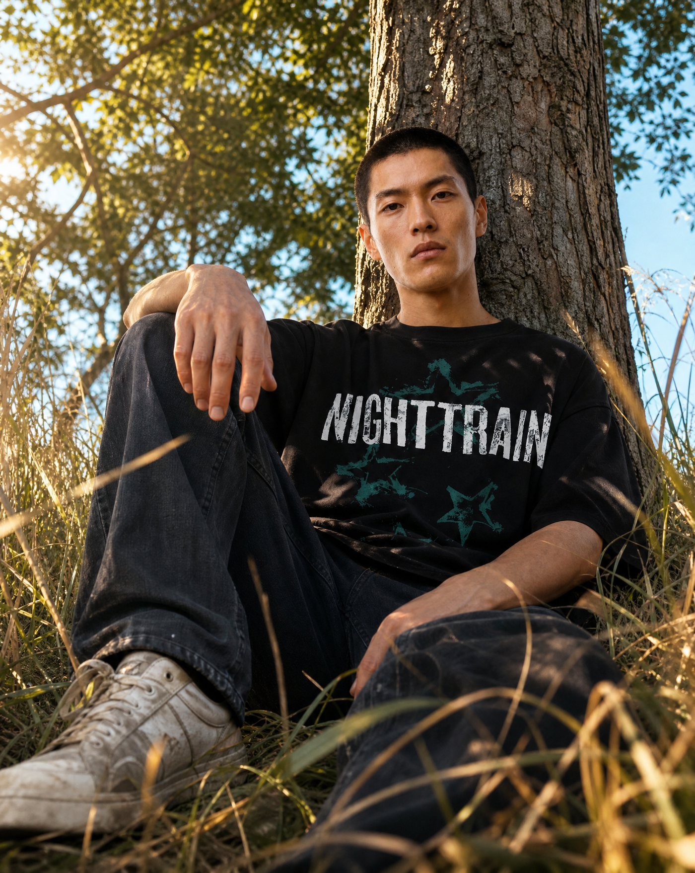 American Oversize Tee — men's black graphic t-shirts by Blnka Kollective