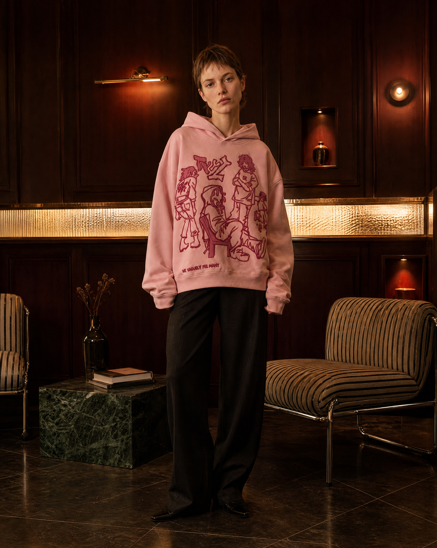 Pink Noise Hoodie — women's hoodies & sweatshirts by Blnka Kollective