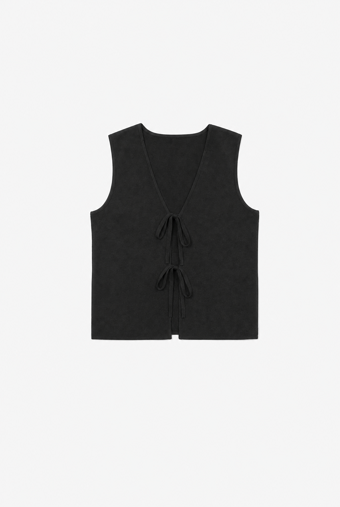 Tie Front Knit Vest flat-lay