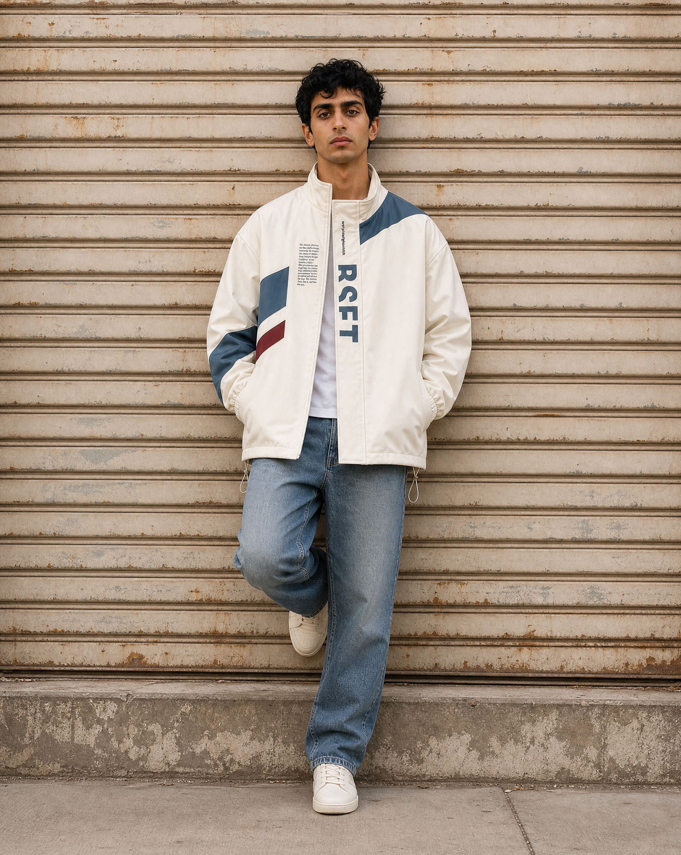 Vintage Varsity Jacket — beige jackets outerwear by Blnka Kollective