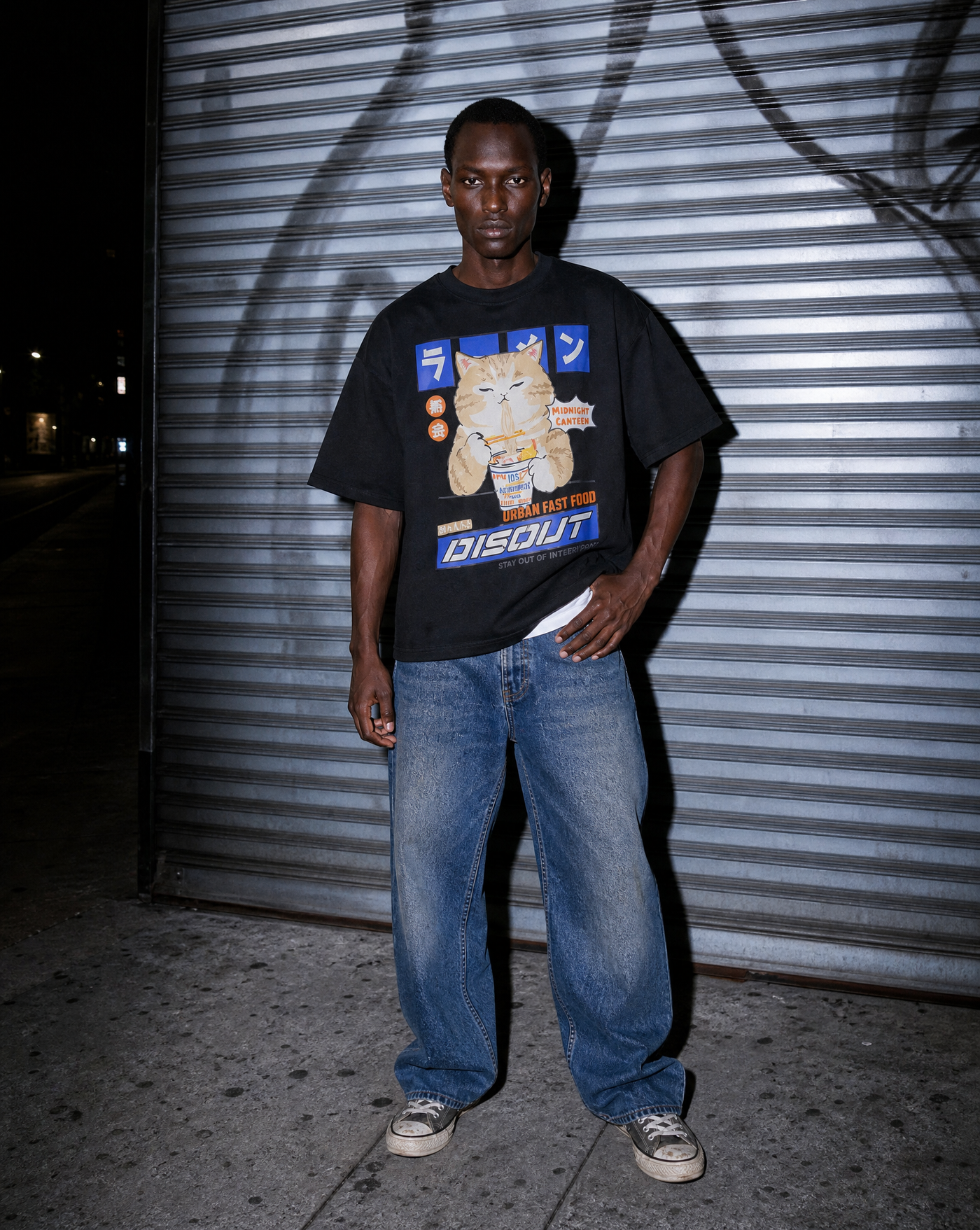 BLNKA editorial - Ramen Cat Tee