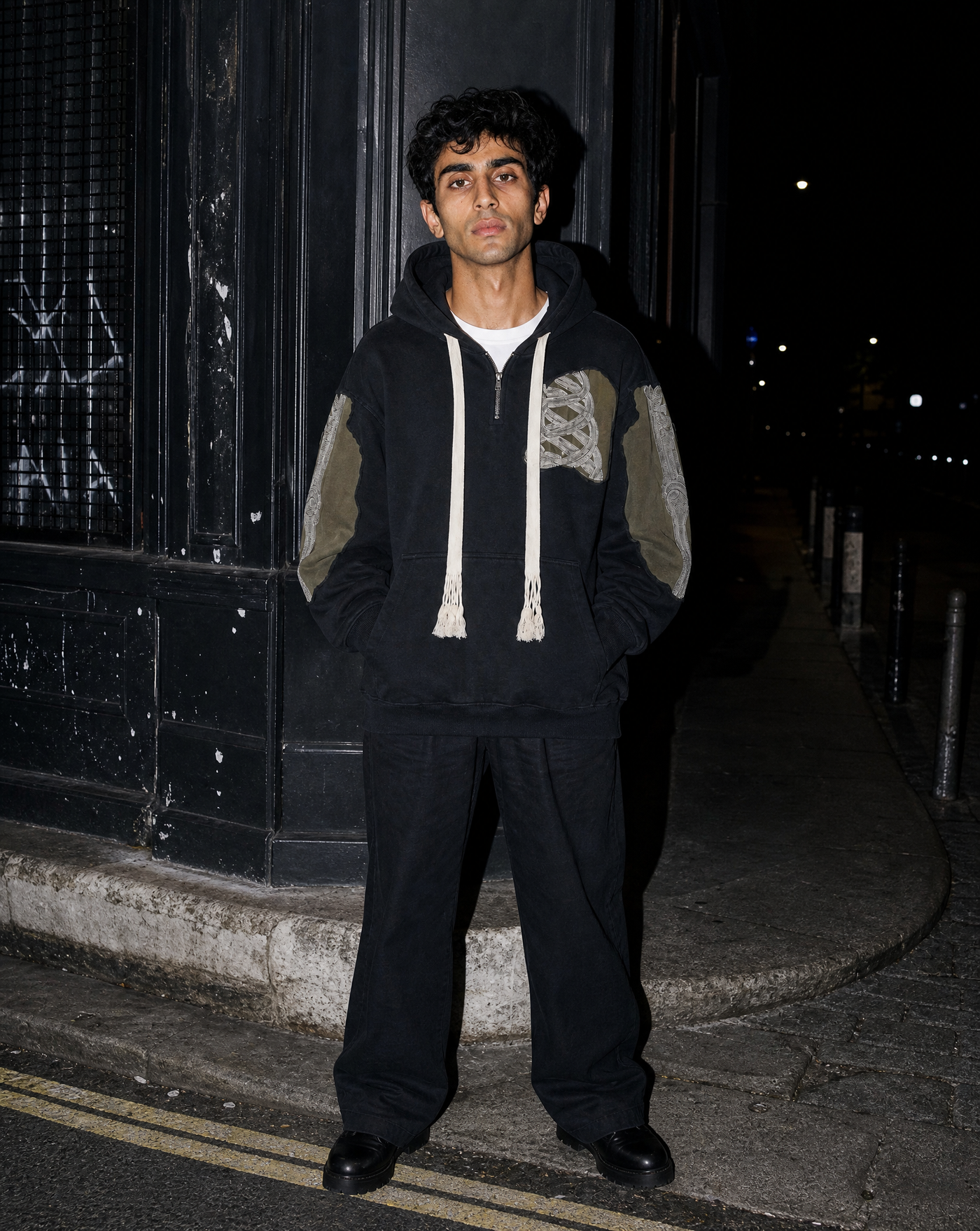 BLNKA editorial - Embroidered Zip Hoodie