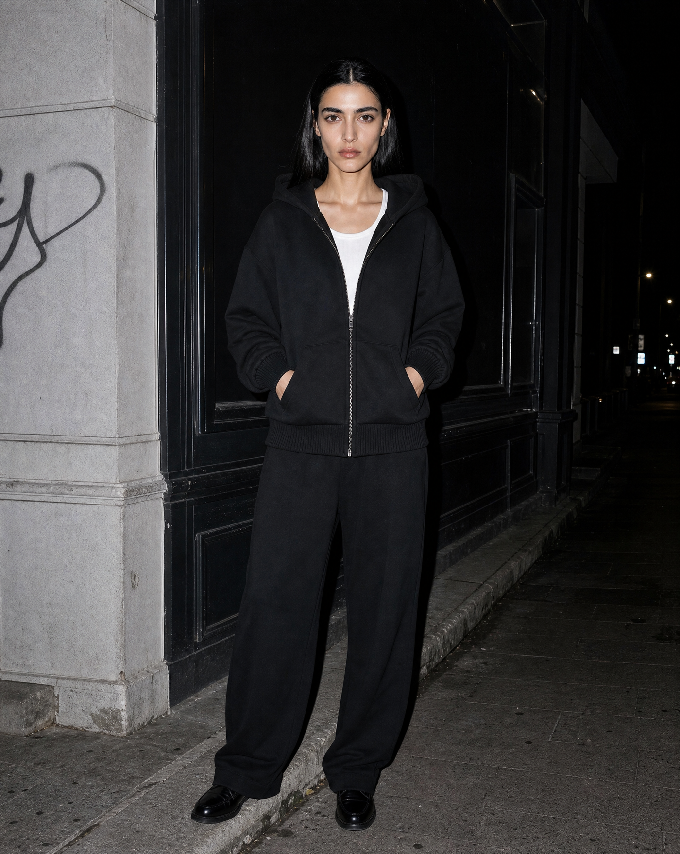 BLNKA editorial - Double Hood Knit