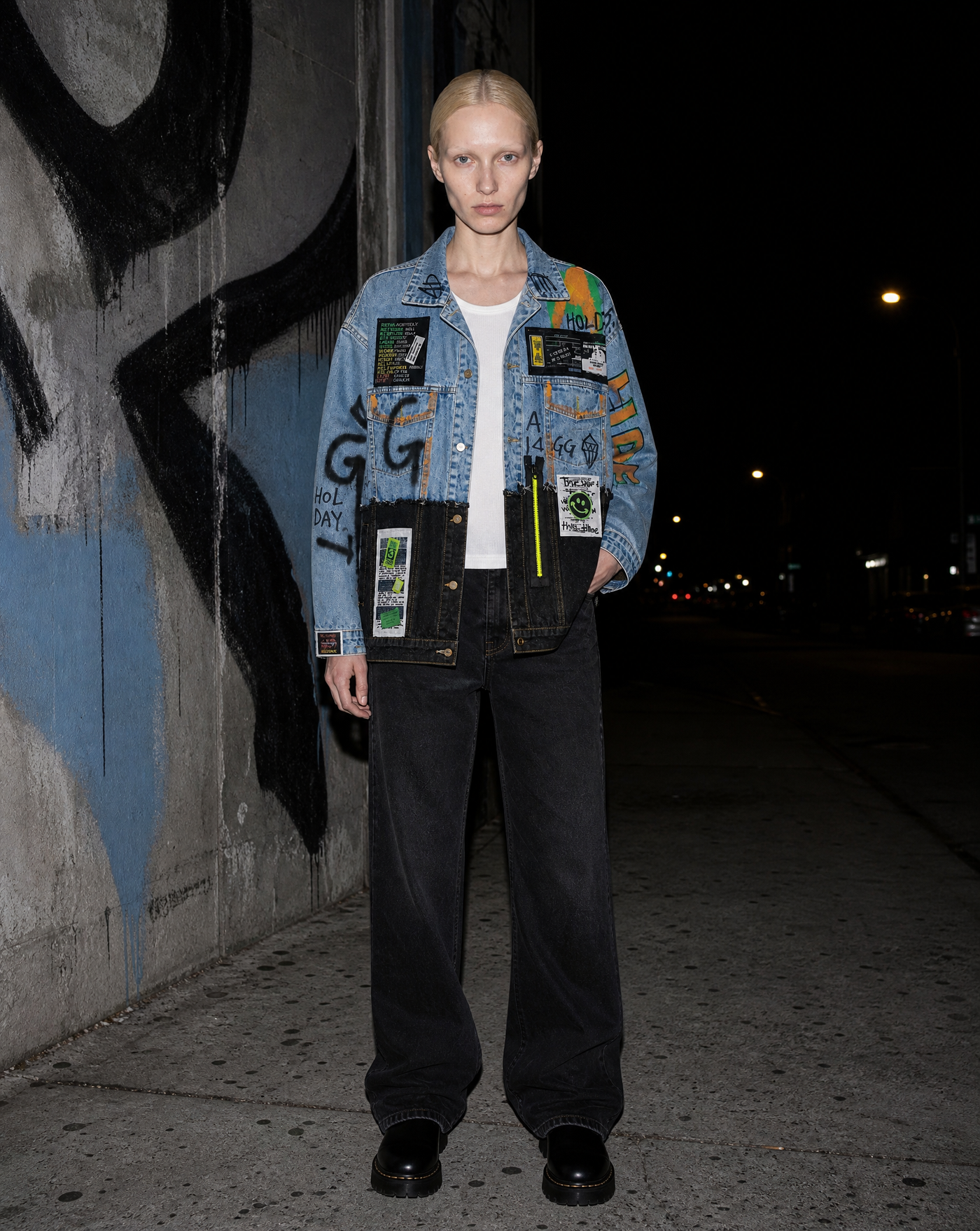 BLNKA editorial - Graffiti Panel Denim