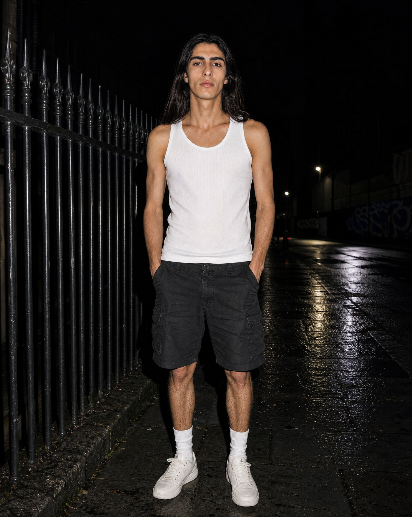 BLNKA editorial - Pocket Cargo Shorts