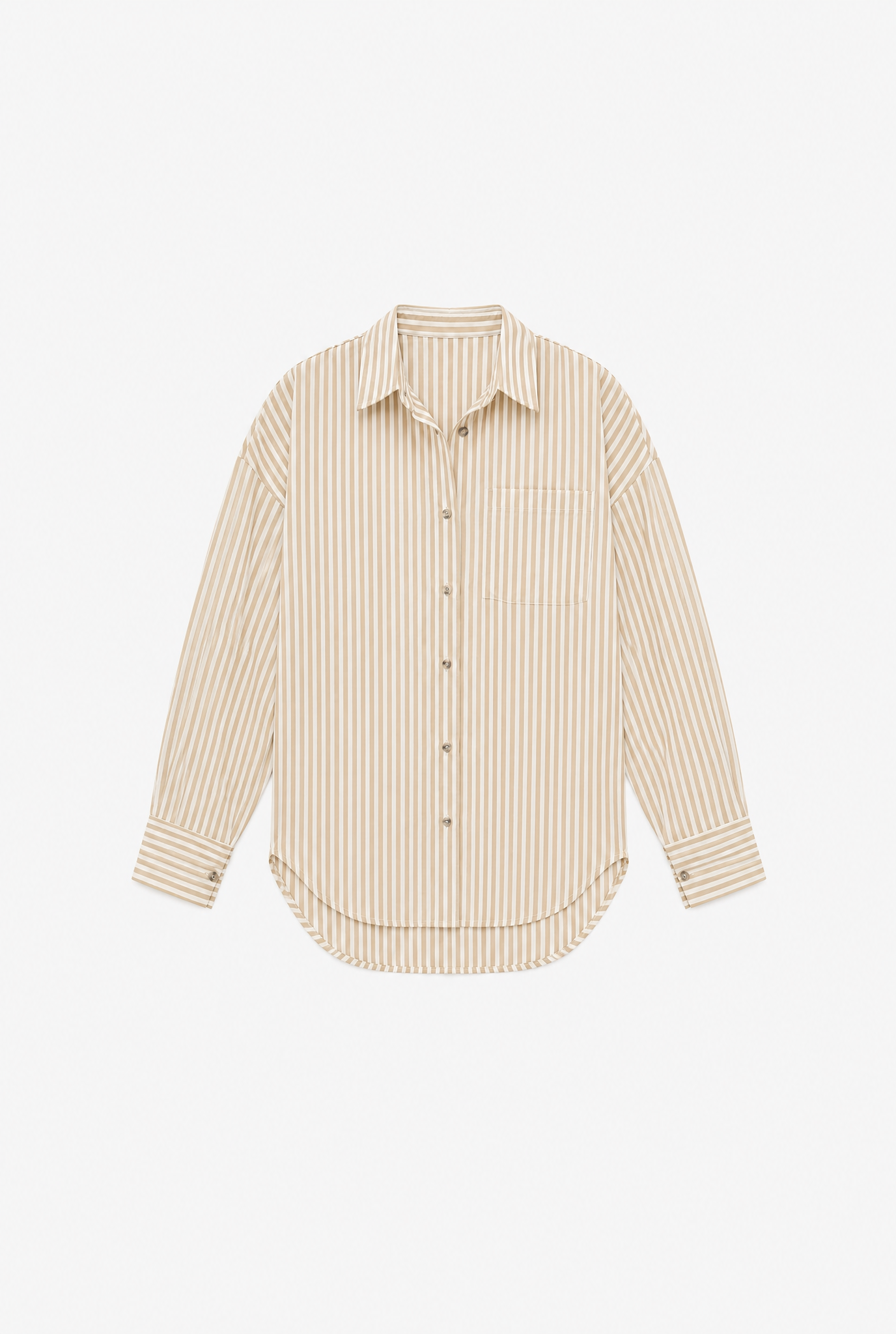 Apricot Stripe Shirt flat-lay