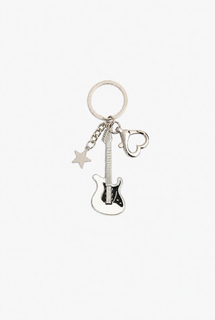 Guitar Pentagram Keychain flat-lay