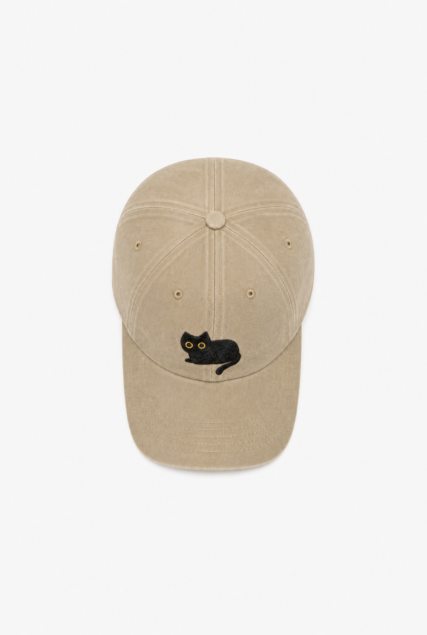 Black Cat Cap flat-lay