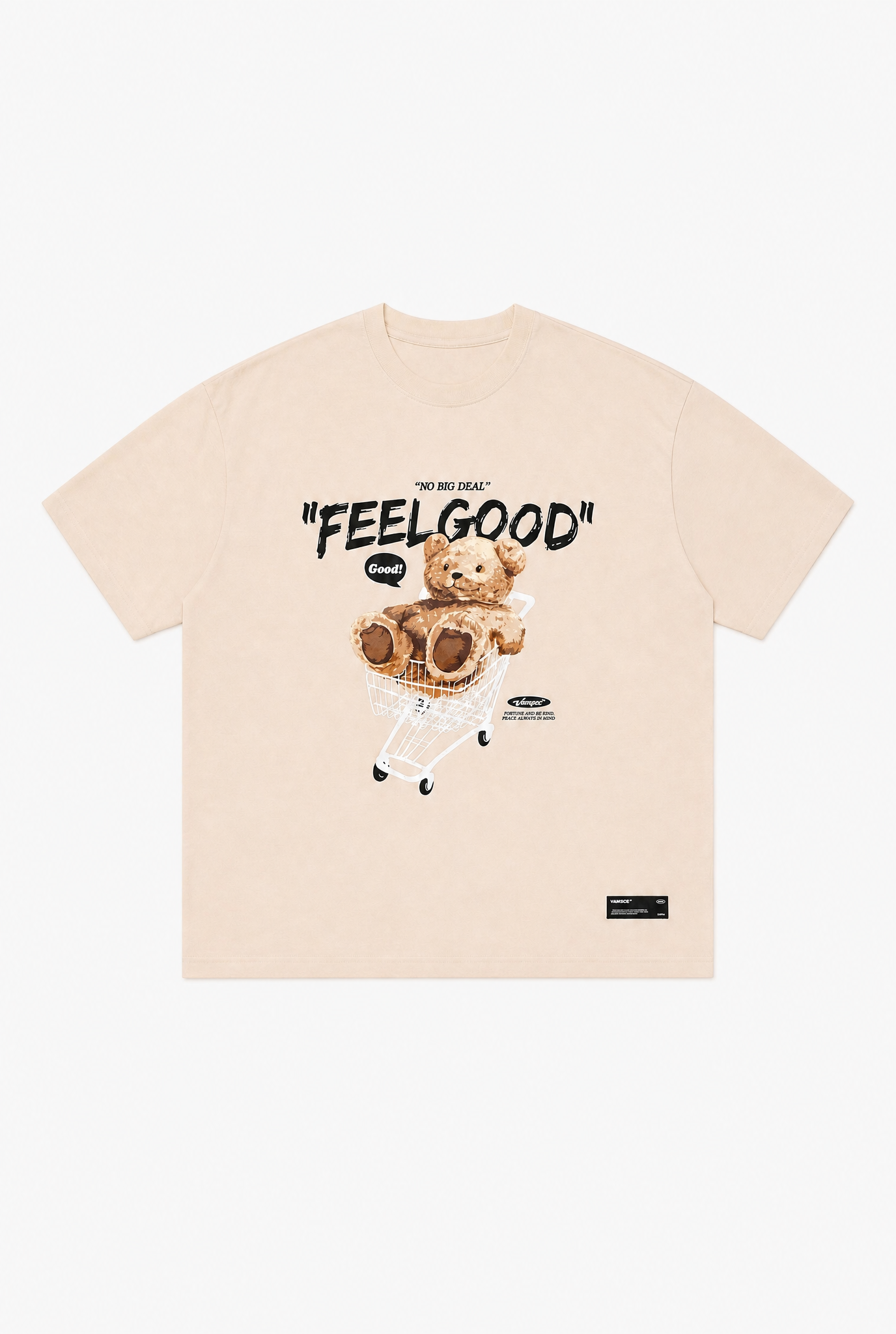 Bear Print Tee flat-lay