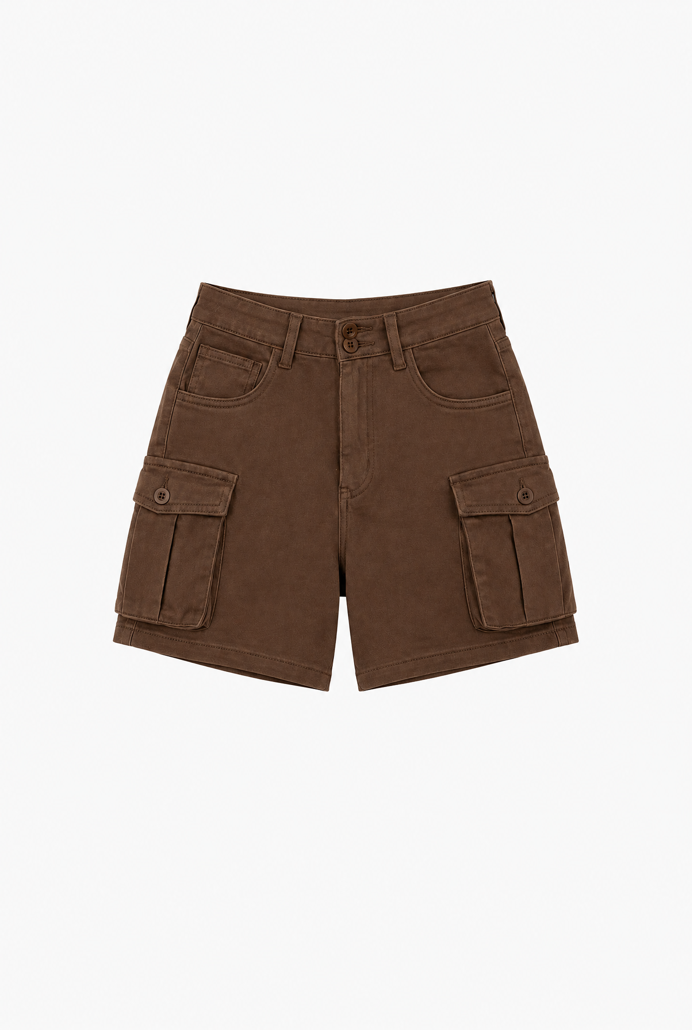 Brown Cargo Shorts flat-lay