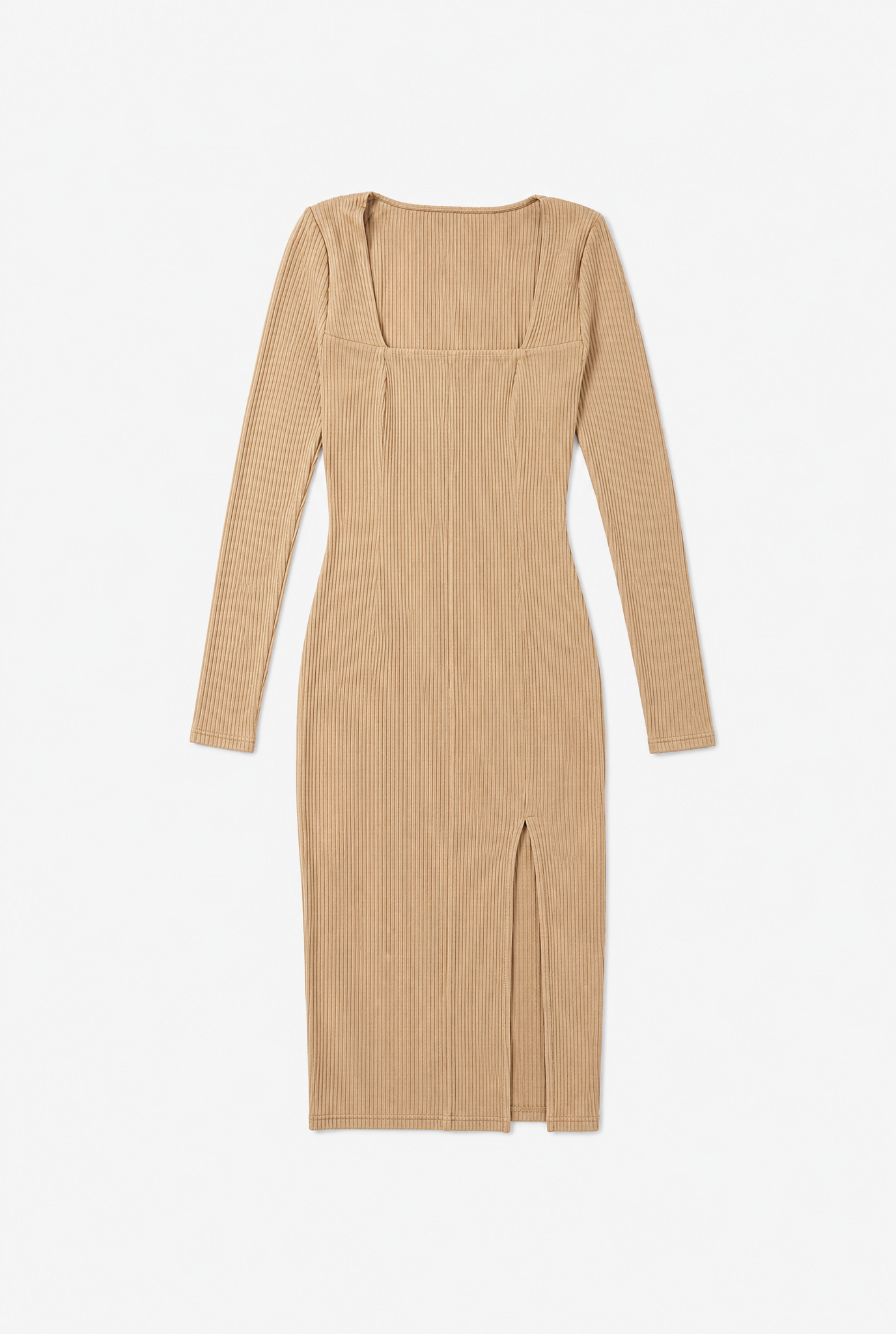 High Slit Knit Dress flat-lay