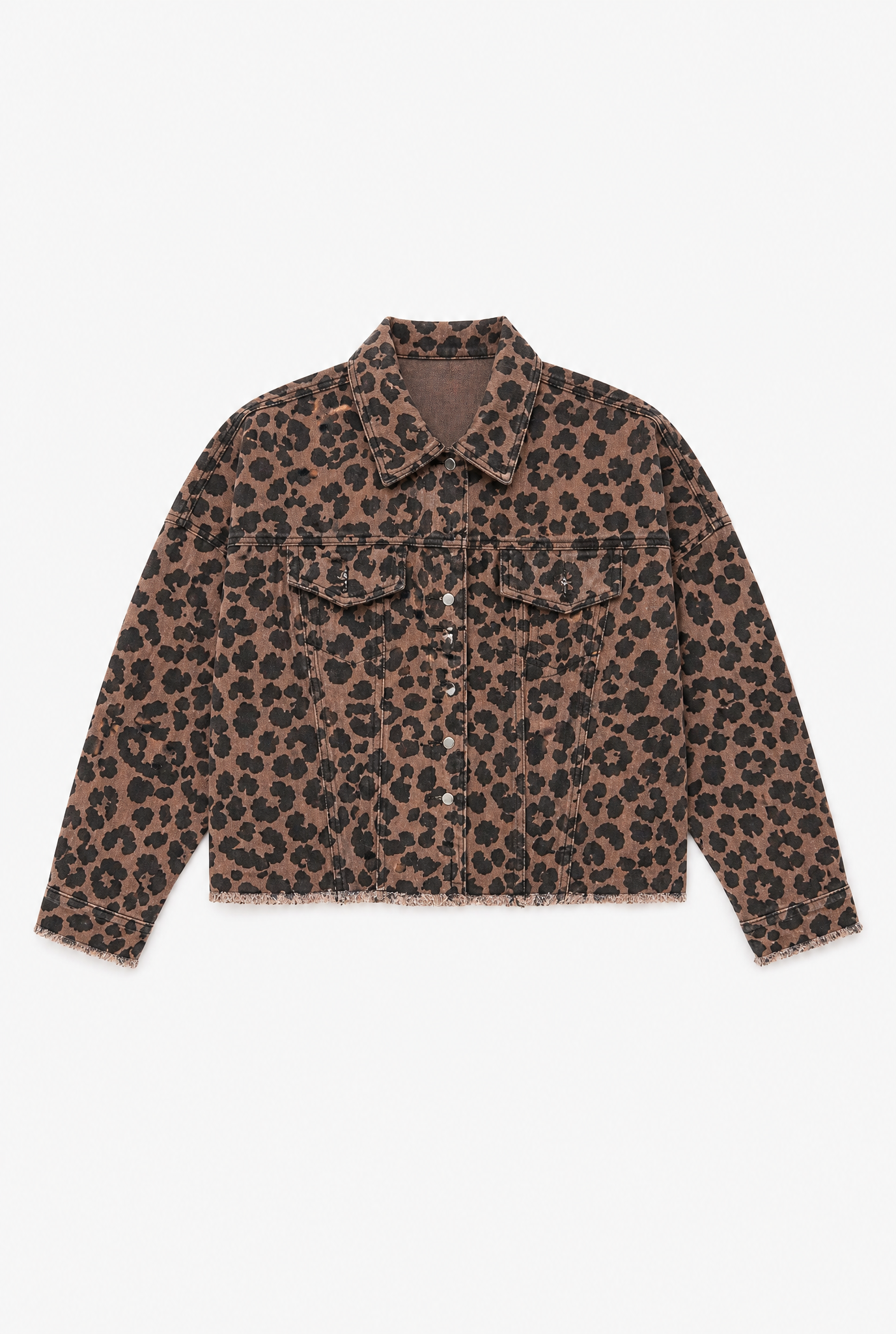 Leopard Denim flat-lay