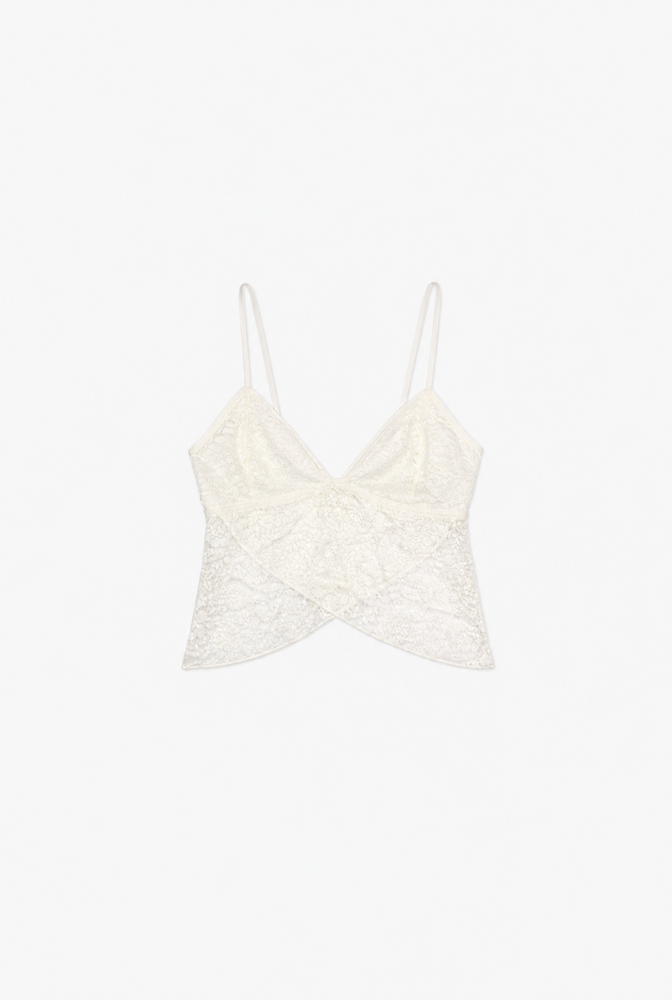 Lace Flower Top flat-lay