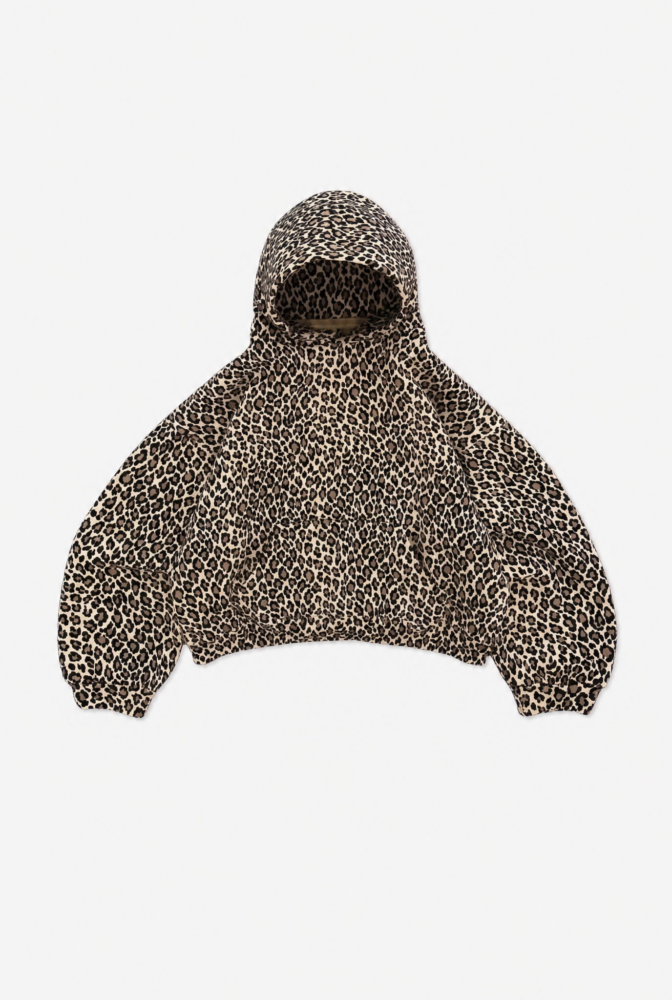 Leopard Print Hoodie flat-lay