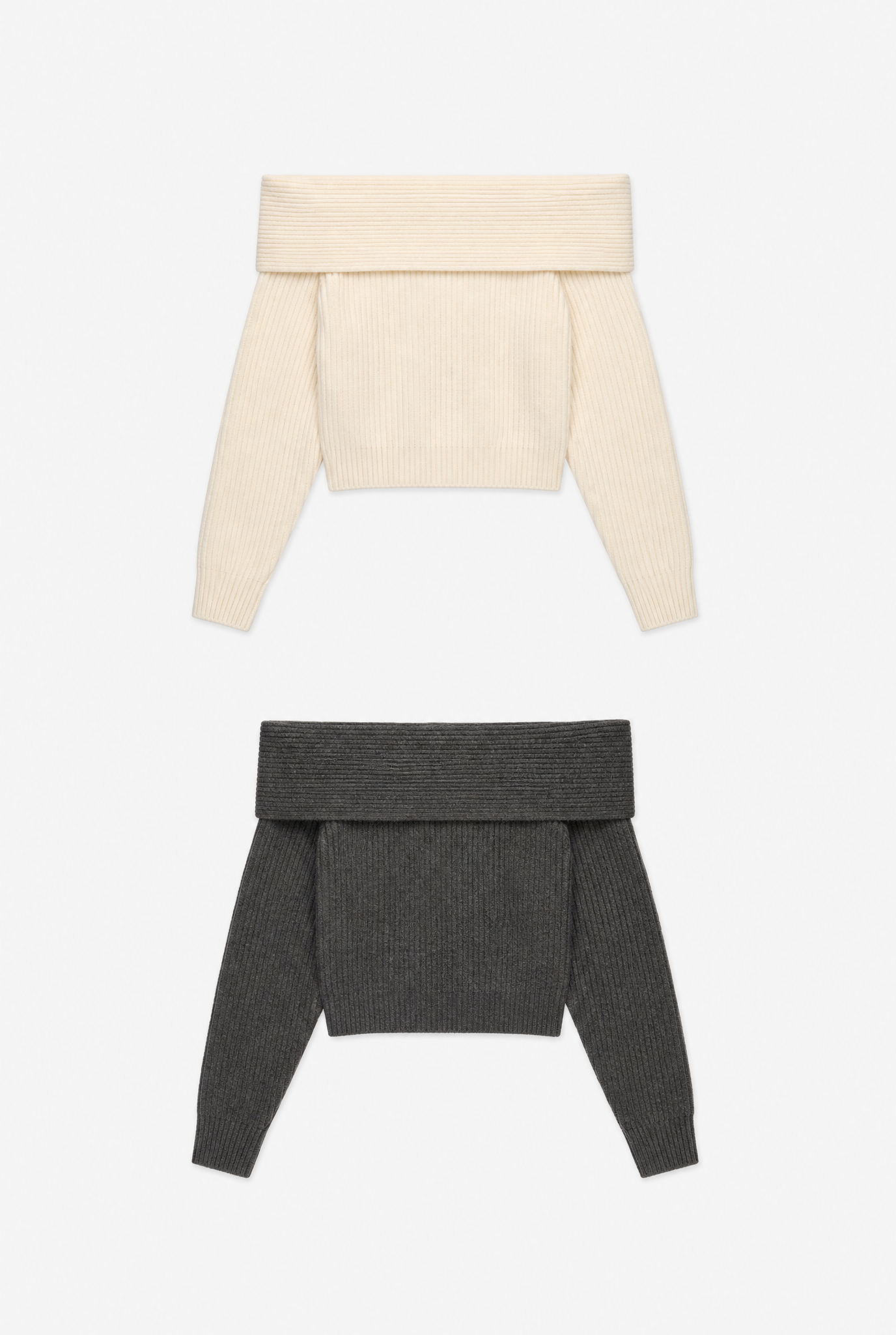 Off Shoulder Knit flat-lay