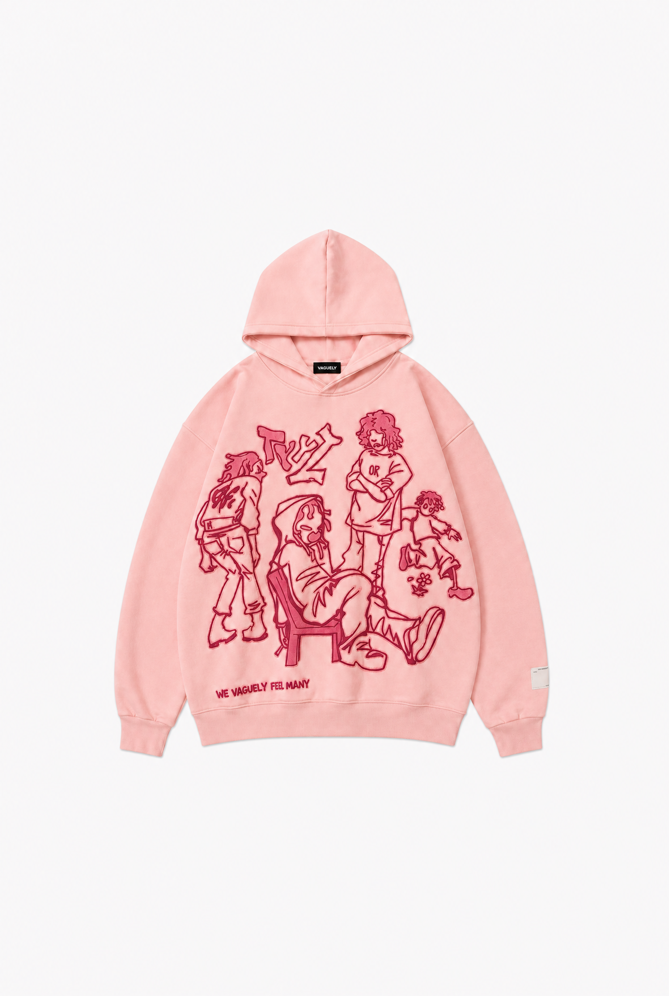 Cartoon Character Hoodie flat-lay