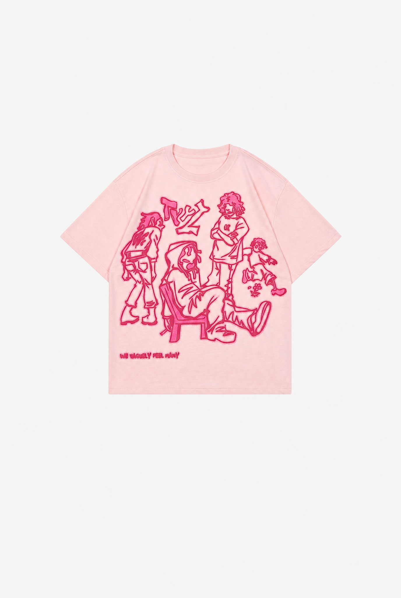 Oversized Graphic Y2K Tee flat-lay