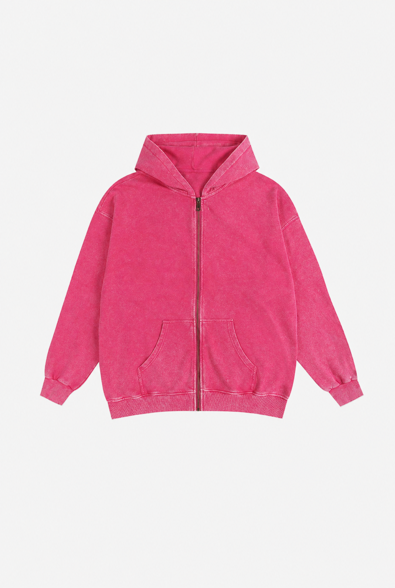 Acid Wash Zip Hoodie flat-lay