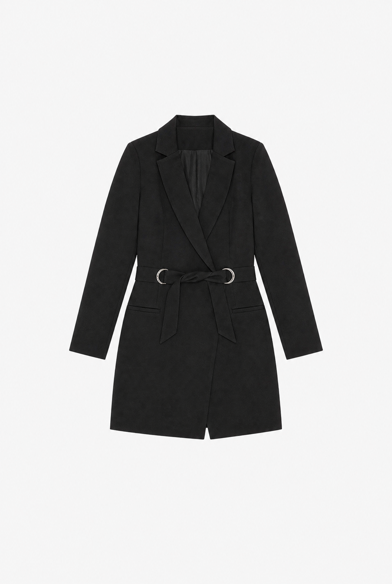 Deep V Blazer Dress flat-lay