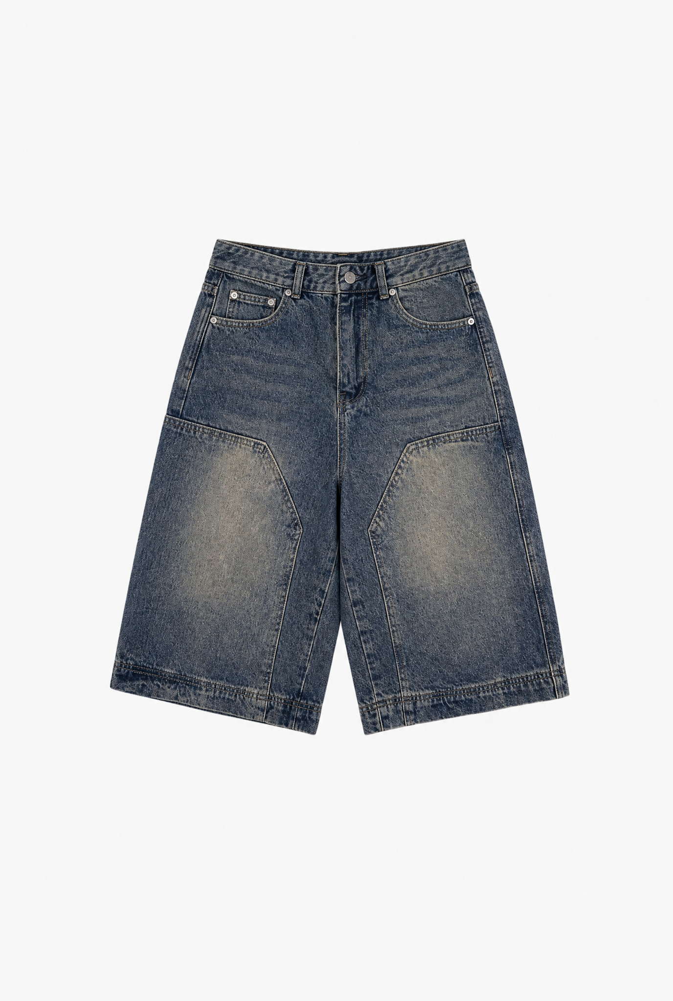 Blue Baggy Jorts flat-lay