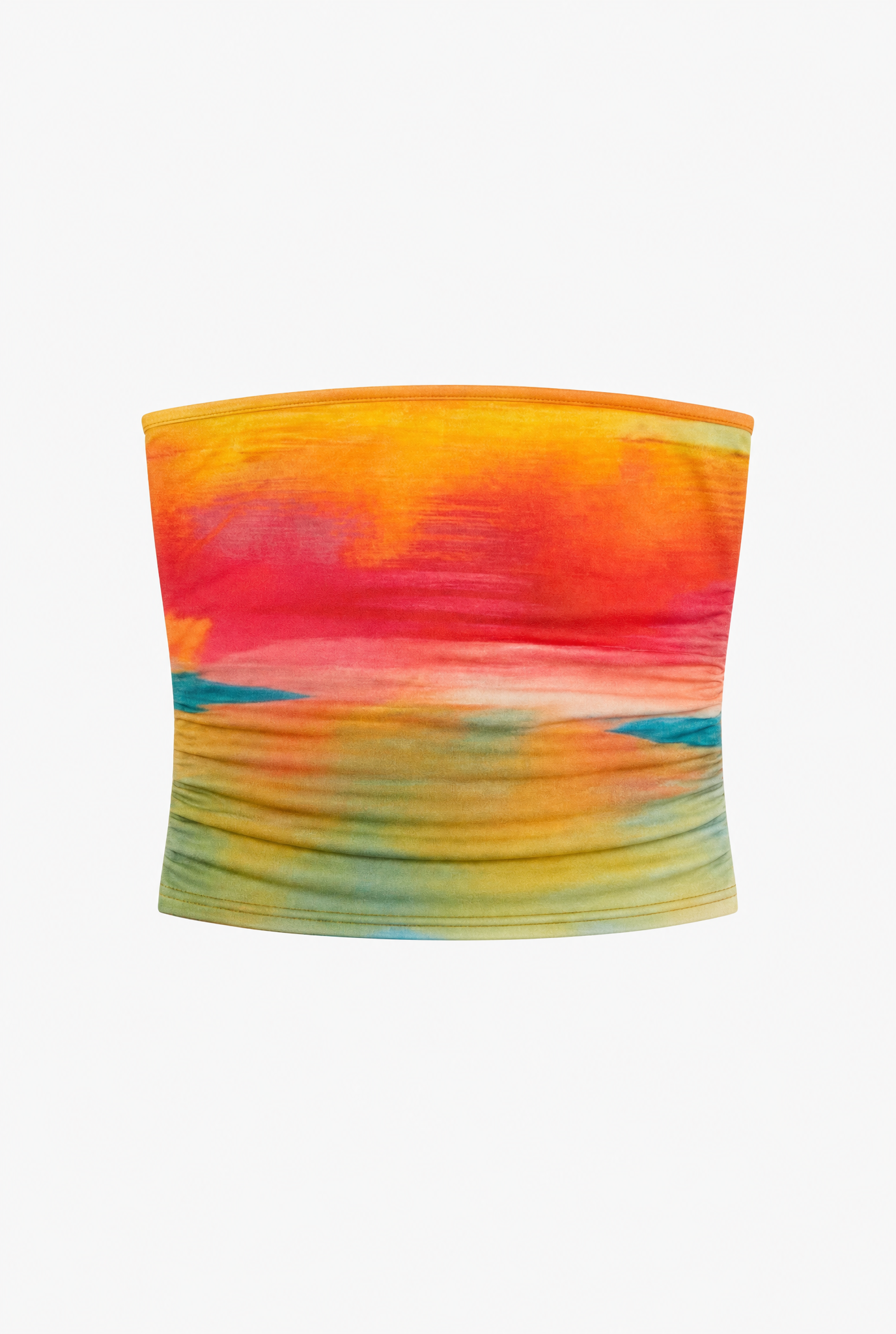 Floral Tube Top flat-lay