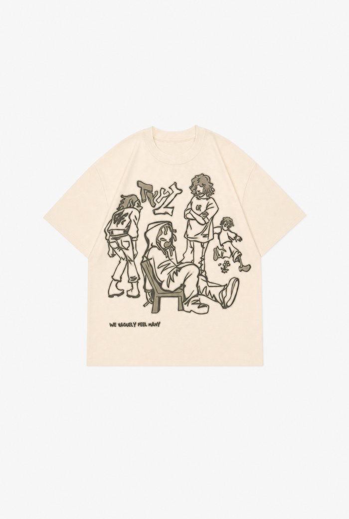 Cartoon Line Tee flat-lay