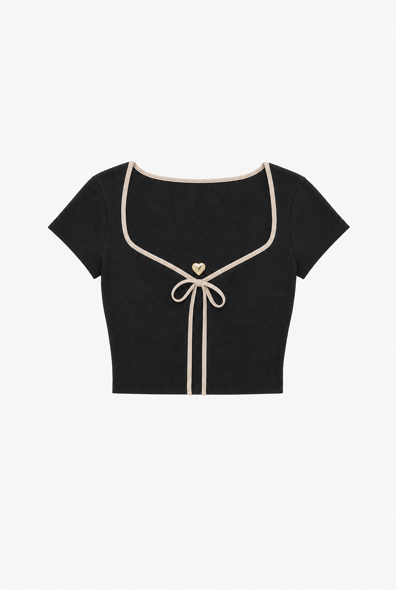 Bow Detail Crop Top flat-lay