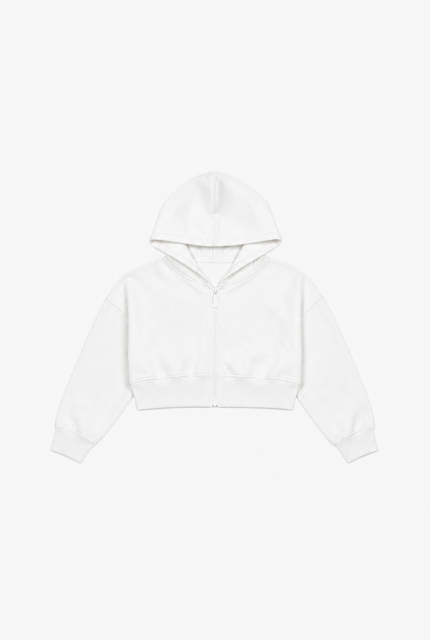Cropped Zip Hoodie flat-lay