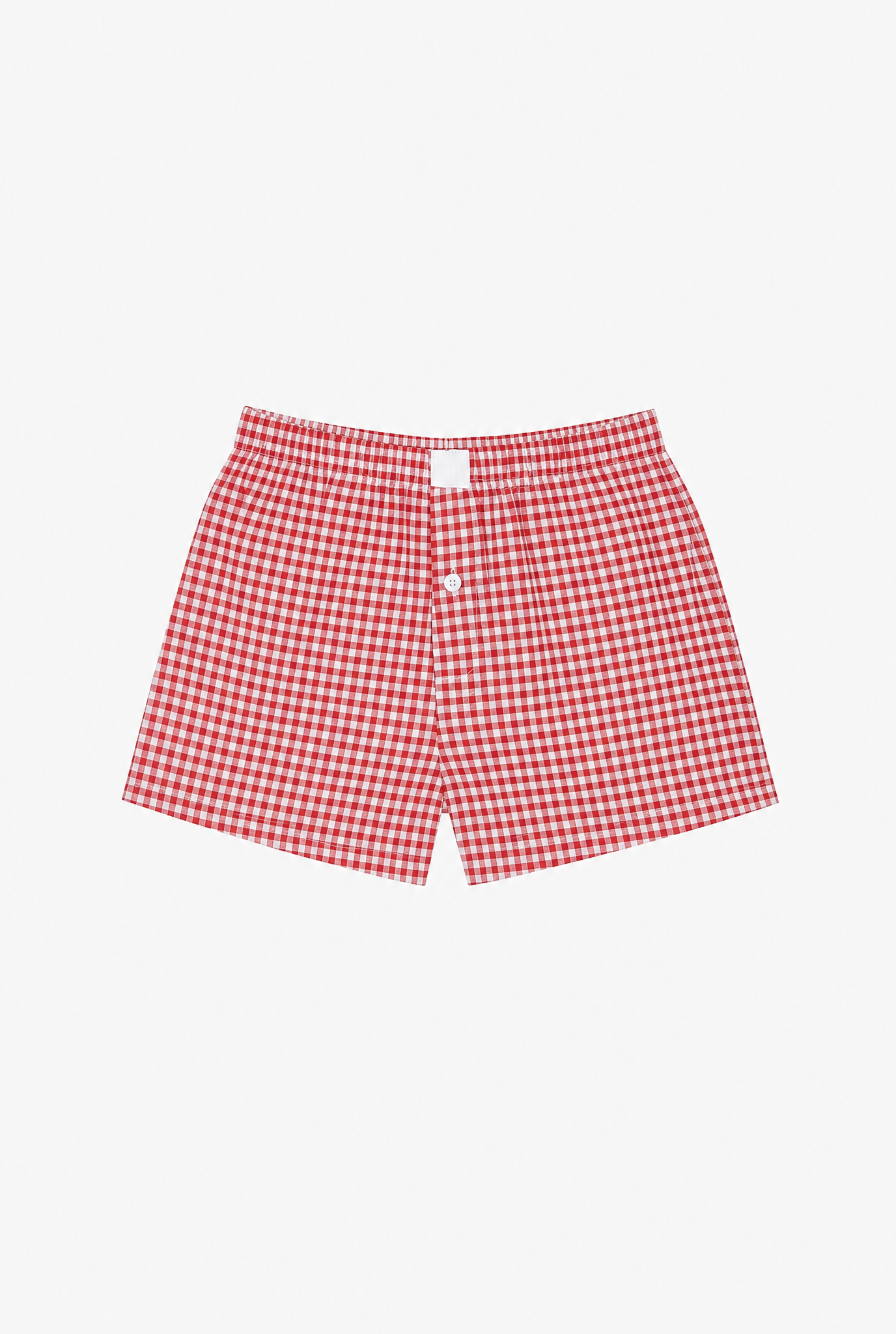Button Gingham Shorts flat-lay