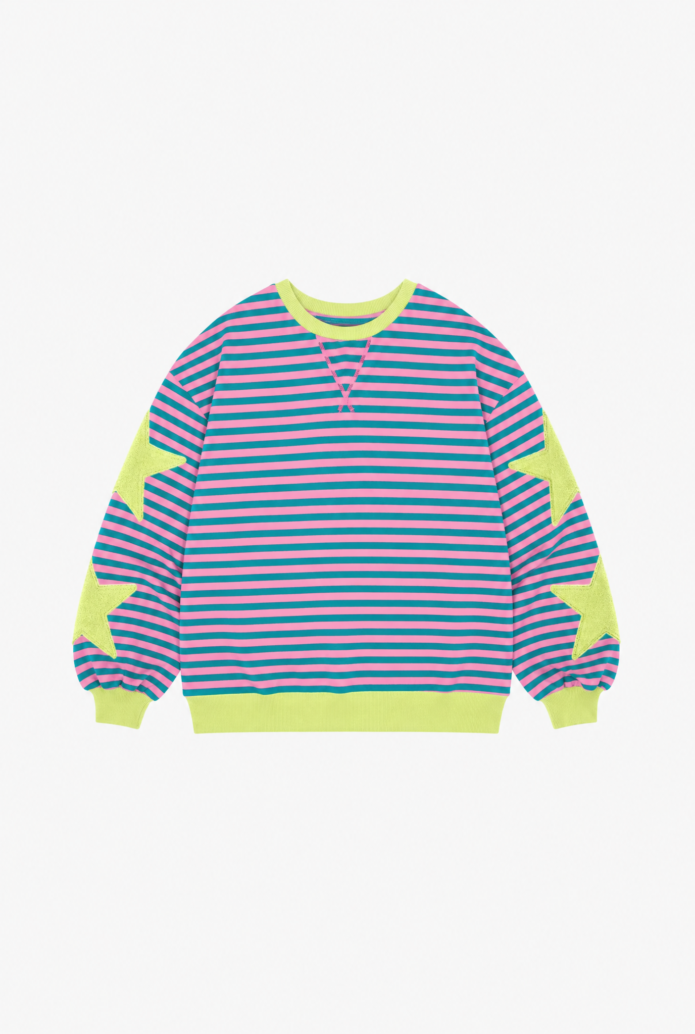 Candy Stripe Sweatshirt flat-lay