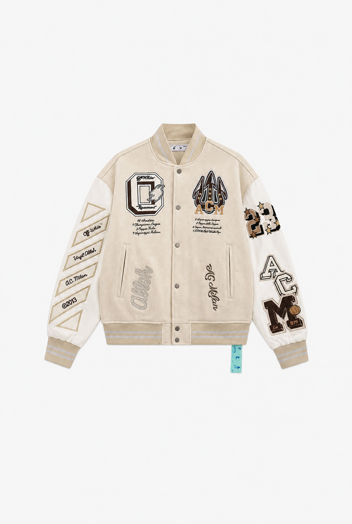 Embroidered Varsity Jacket flat-lay