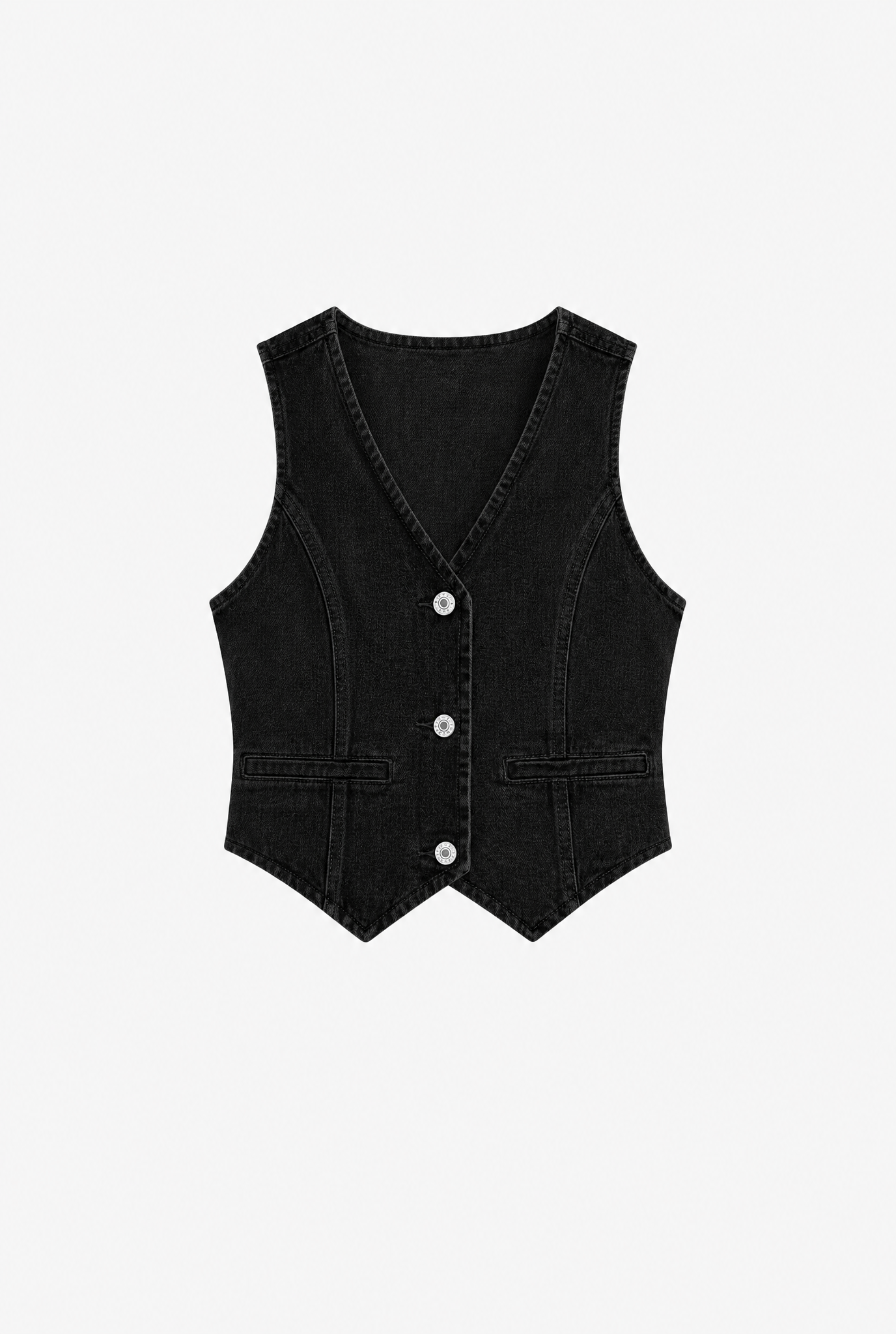 Denim Waistcoat flat-lay